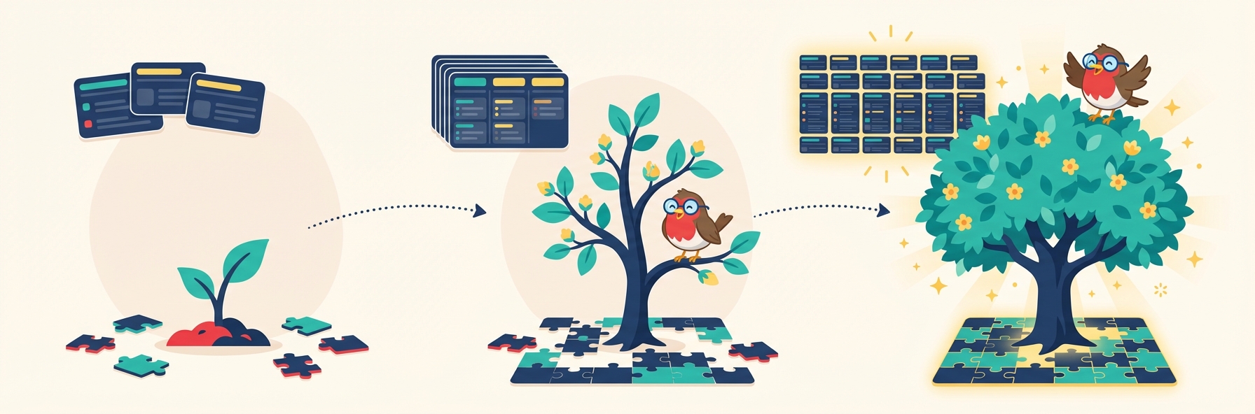 1年目から3年目にかけての年次進化